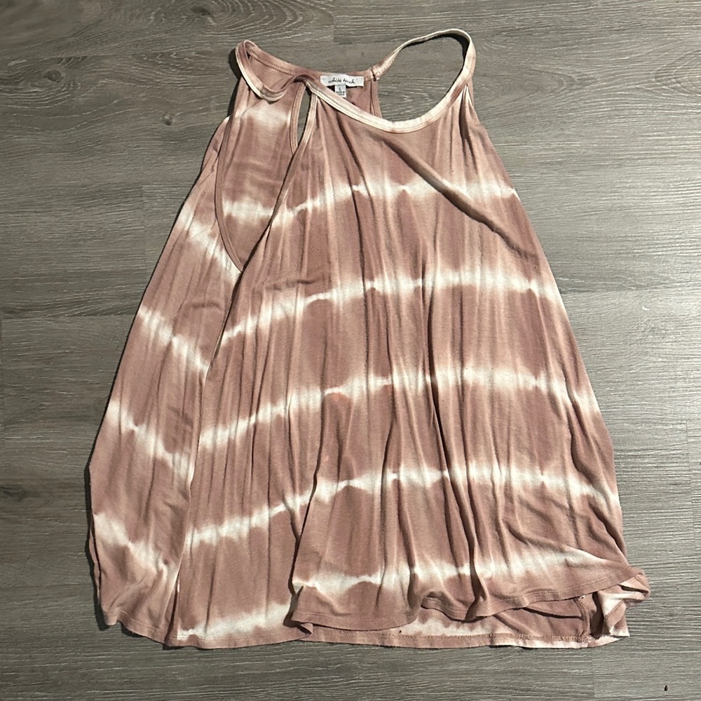 White Birch Pink and Cream Tie-Dye Top